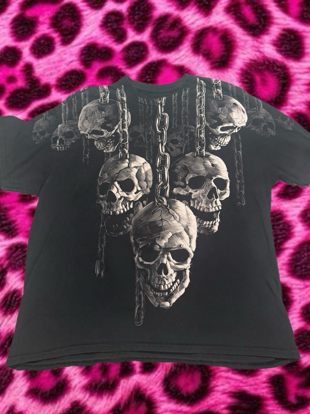 Liquid Blue, Hanging Out Black Skull & Chain graphic tee